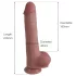 Erospace Natural Play - Silikon-Dildo 24 cm (hautfarben)