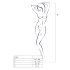Passion BS007 - Netz Overall mit Muster (Weiß) - S-L