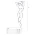 Passion BS007 - Netz Overall mit Muster (Weiß) - S-L