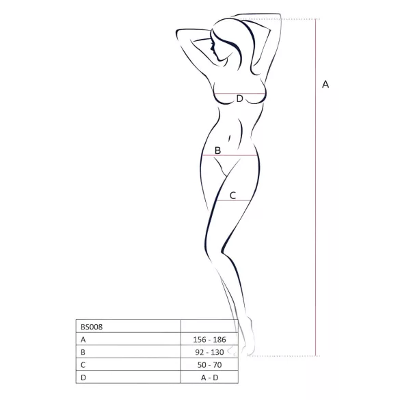 Passion BS008 - Netz-Set mit Schleife (Weiß) - S-L
