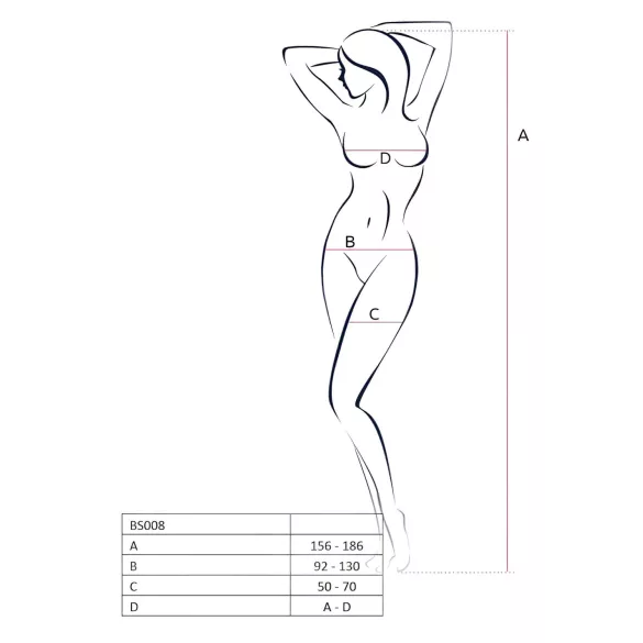 Passion BS008 - Netz-Set mit Schleife (Weiß) - S-L