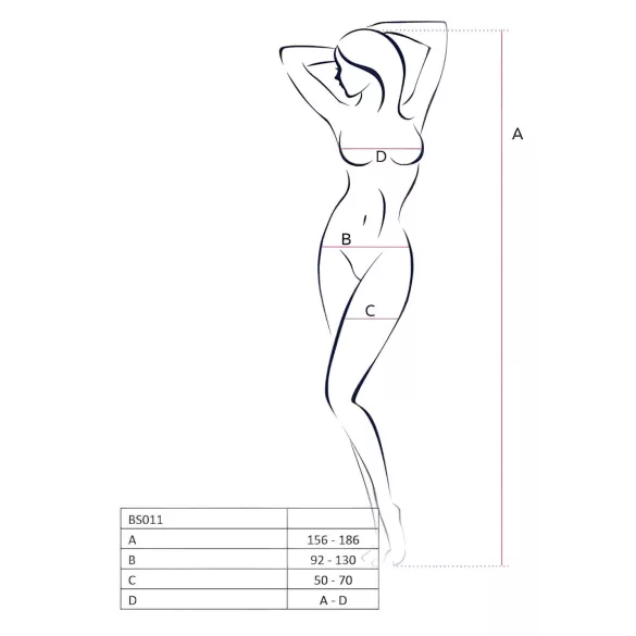 Passion BS011 - Netz-Set mit Muster (Schwarz) - S-L