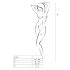 Passion BS014 - Offener Netz-Overall mit Korsett (Schwarz) - S-L