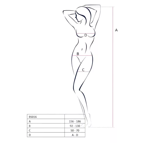 Passion BS016 - Minimalistisches Netz-Set (Schwarz) - S-L
