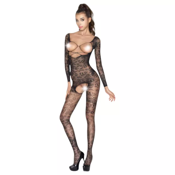 Passion BS031 - offener Overall (schwarz) - S-L