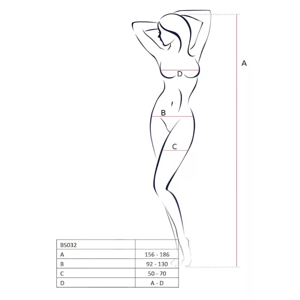 Passion BS032 - Netzoverall offen (Rot) - S-L
