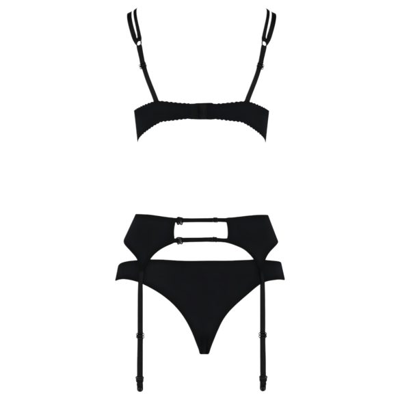 Passion Floris - Dessous-Set (schwarz) - L/XL