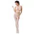 Passion BS048 - Verführerischer Netz-Overall mit Halsband (Weiß) - S-L