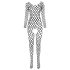 Passion BS077 - Langarm Netz-Overall (Schwarz) - S-L