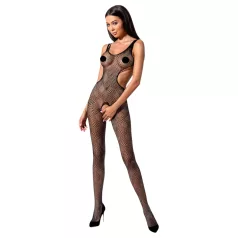   Passion BS085 - Mosaikmuster, offener Overall - Schwarz (S-L)