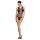 Passion BS086 - Transparenter gestreifter Body (schwarz) - S-L
