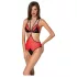 Passion Pfingstrose - Body mit Seitenausschnitt (Rot) - L/XL
