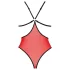Passion Pfingstrose - Body mit Seitenausschnitt (Rot) - L/XL