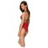 Passion Pfingstrose - Body mit Seitenausschnitt (Rot)