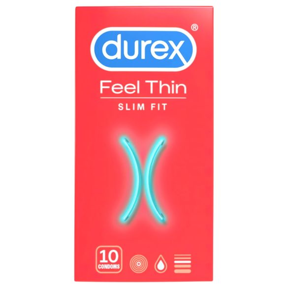 Durex Feel Thin Slim Fit - Natürliche Gefühl Kondome (10 Stück)