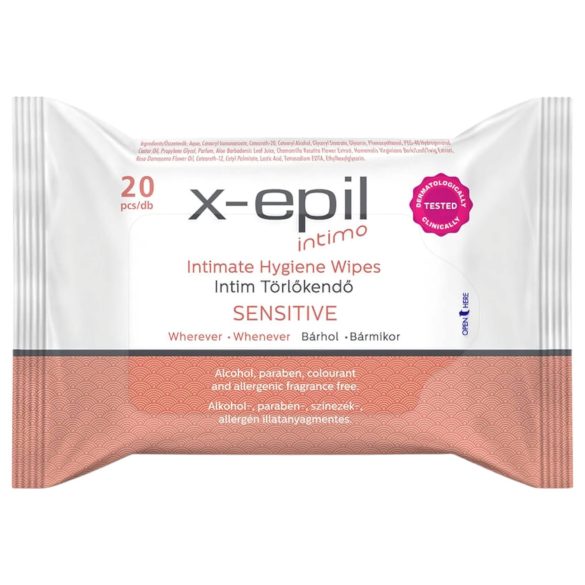 X-Epil Intimo Sensitive - Intimreinigungstücher (20 Stk.)