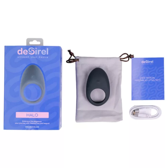 Desirel Halo - smarte, vibrierende Penisring (schwarz)