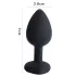 Sunfo - Silikon Analplug Herzschmuck (Schwarz-Pink)