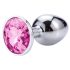 Desirel Pink Jewel S - Analplug (Silber-Pink)