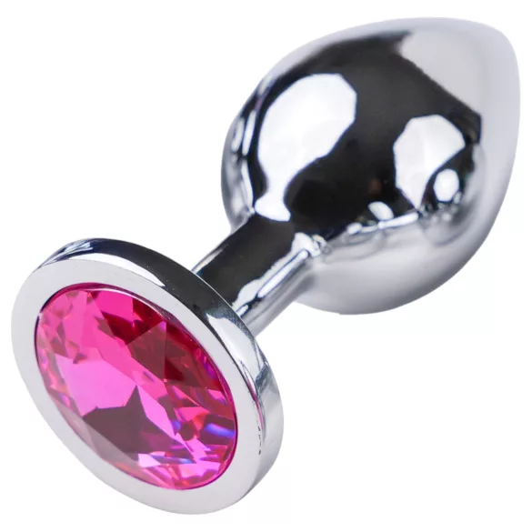 Desirel Pink Jewel S - Anal-Plug (Silber-Rosa)