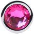 Desirel Pink Jewel L - Analplug (Silber-Rosa)