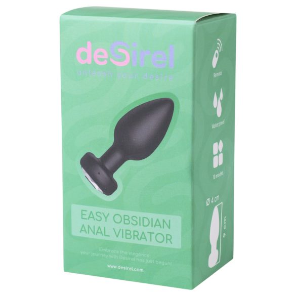 Desirel Easy Obsidian - kabelloser, radioanaler Vibrator (schwarz)