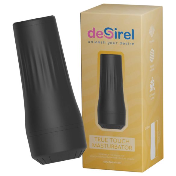 Desirel True Touch - lebensechte vibrierende Liebeshöhle (natur-schwarz)