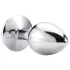 Sunfo - Metall Analplug mit schwarzem Stein (Silber)