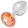 Sunfo - Metall Analplug mit goldenem Kristall (Silber)