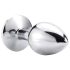 Sunfo - Metall Analplug mit goldenem Kristall (Silber)