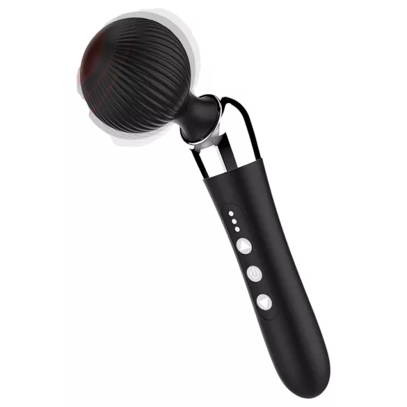 Gekrümmter, wiederaufladbarer Massagestab (schwarz)