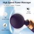 Gebogener, wiederaufladbarer Vibrator-Massagestab (schwarz)