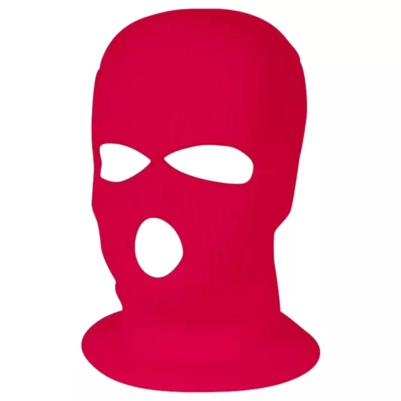 Balaclava - gestrickte Sturmhaube mit 3 Öffnungen (dunkelpink)