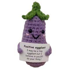 Positiver Aubergine - Strick (Lila)