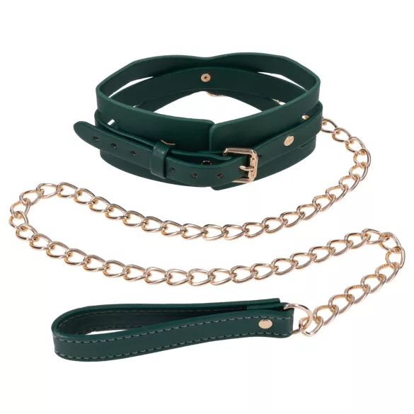 Sportsheets - Halsband mit Leine (grün)
