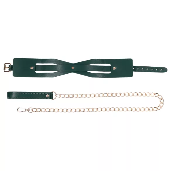 Sportsheets - Halsband mit Leine (grün)