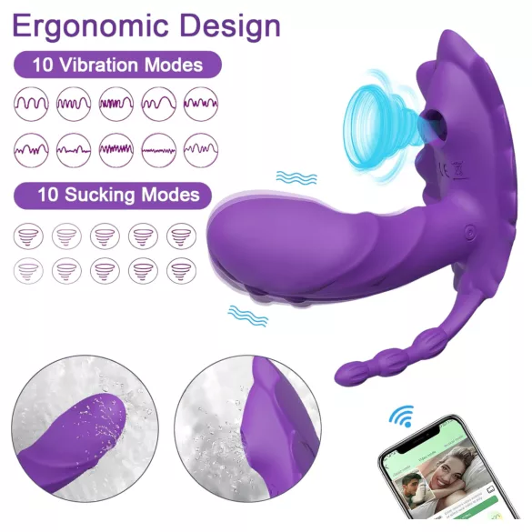AlvUp - App-gesteuerter aufsetzbarer Vibrator (lila)