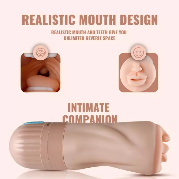 Lonely - Akku-Saug- und Vibrationsmund-Masturbator (natur)