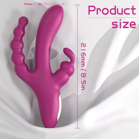 Sex HD Joker - Akku, wasserdichter Dreifach-Vibrator (lila)
