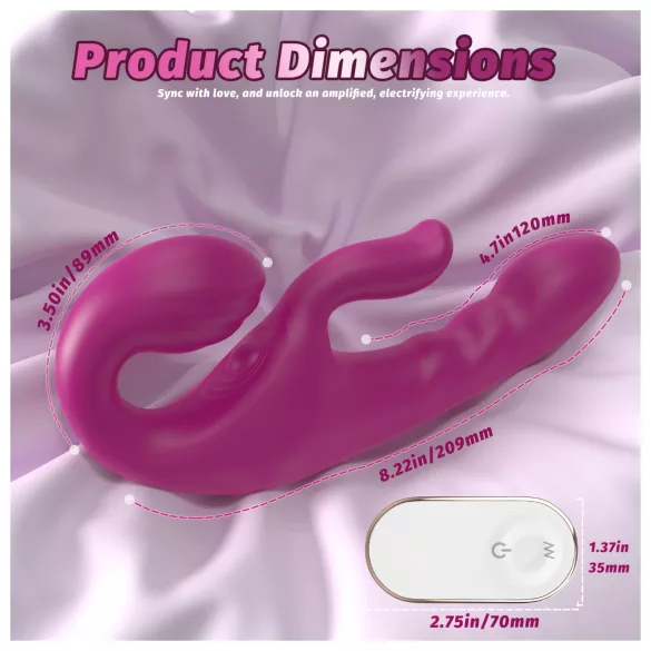 SEX HD Co-op Bliss - Aufziehvibrator mit Klitorisarm (Lila)