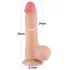 Lovetoy Sliding-Skin - Hoden Doppel-Layer Dildo - 20cm (Natur)