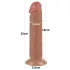 Lovetoy Sliding-Skin - zweischichtiger Saugnapf-Dildo - 20cm (natur)