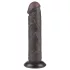 Lovetoy Sliding-Skin - Saugnapf Doppelschicht-Dildo - 20cm (braun)