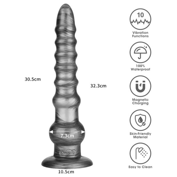Lovetoy King Sized - extra großer Vibrator - 32 cm (grau)