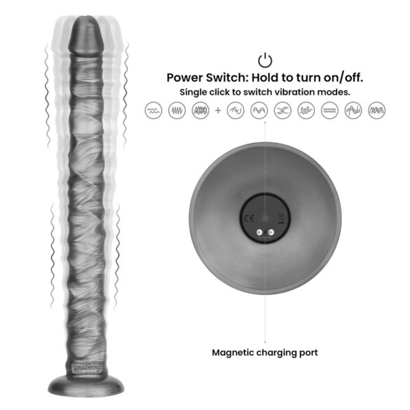 Lovetoy King Sized - extra großer Vibrator - 40,5 cm (grau)
