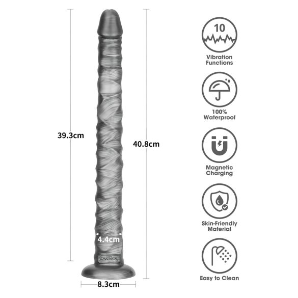 Lovetoy King Sized - extra großer Vibrator - 40,5 cm (grau)