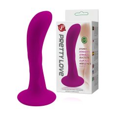 Pretty Love Baile - gebogener Analplug mit Saugnapf (pink)