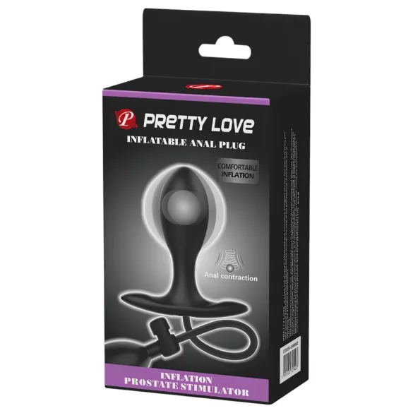 Pretty Love - aufblasbarer Analdehner mit innerer Kugel (schwarz)