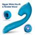 Vibeconnect - wasserdichter G-Punkt-Vibrator & Klitorisstimulator (blau)