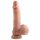 Dual-Density - Haftfuß, lebensechter Dildo mit Hoden - 18 cm (natur)